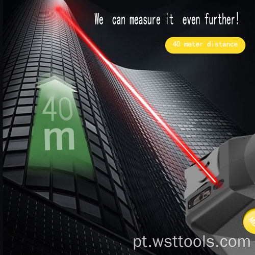 Fita métrica a laser 16 pés com display digital LCD